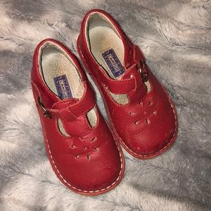 L’Amour red Mary Jane shoes